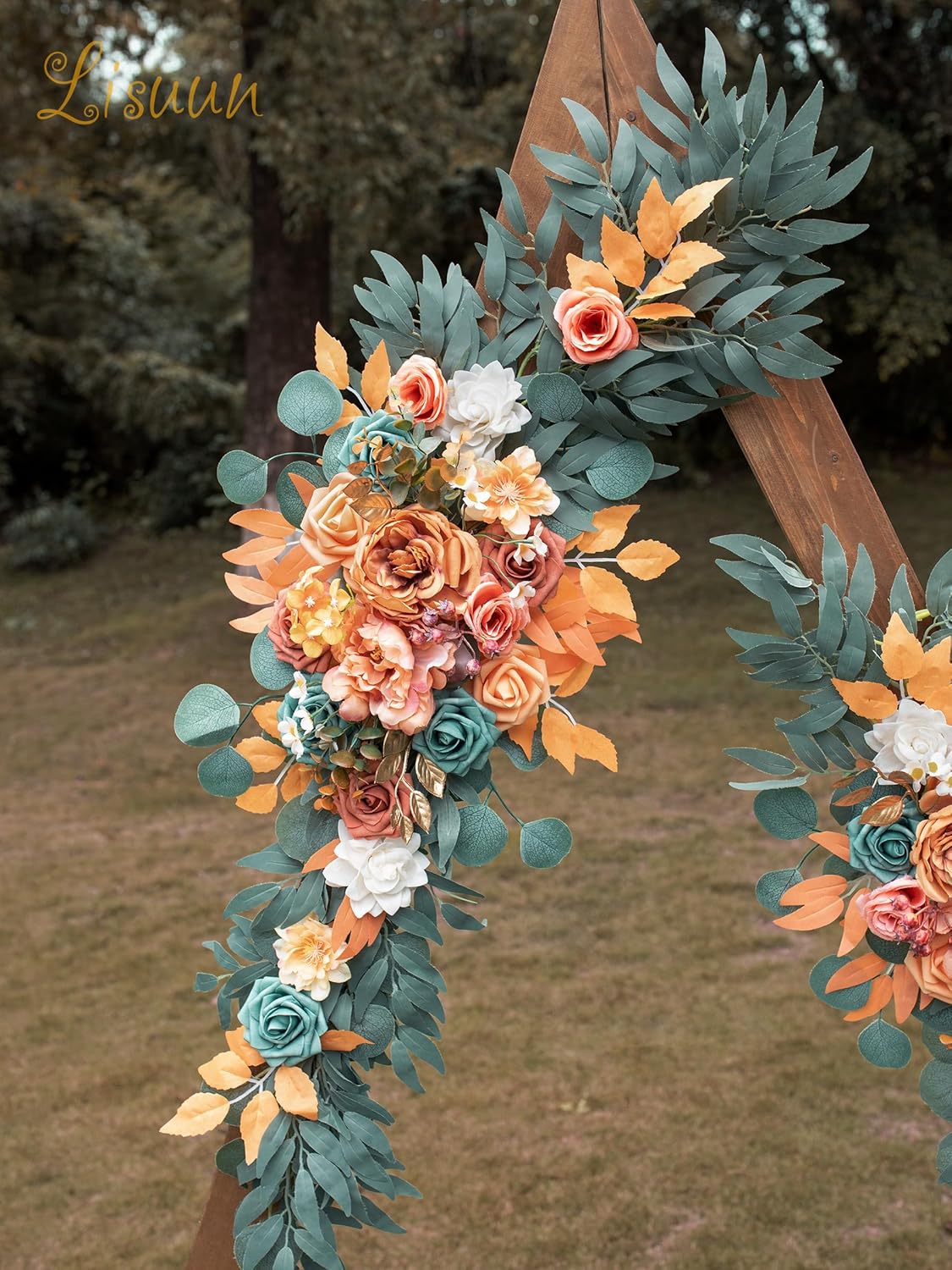 Wedding Arch Flowers, Artificial Flowers for Decoration, Large Flower Swag for Boho Styles Wedding Ceremony Floral Decor - Pack of 2