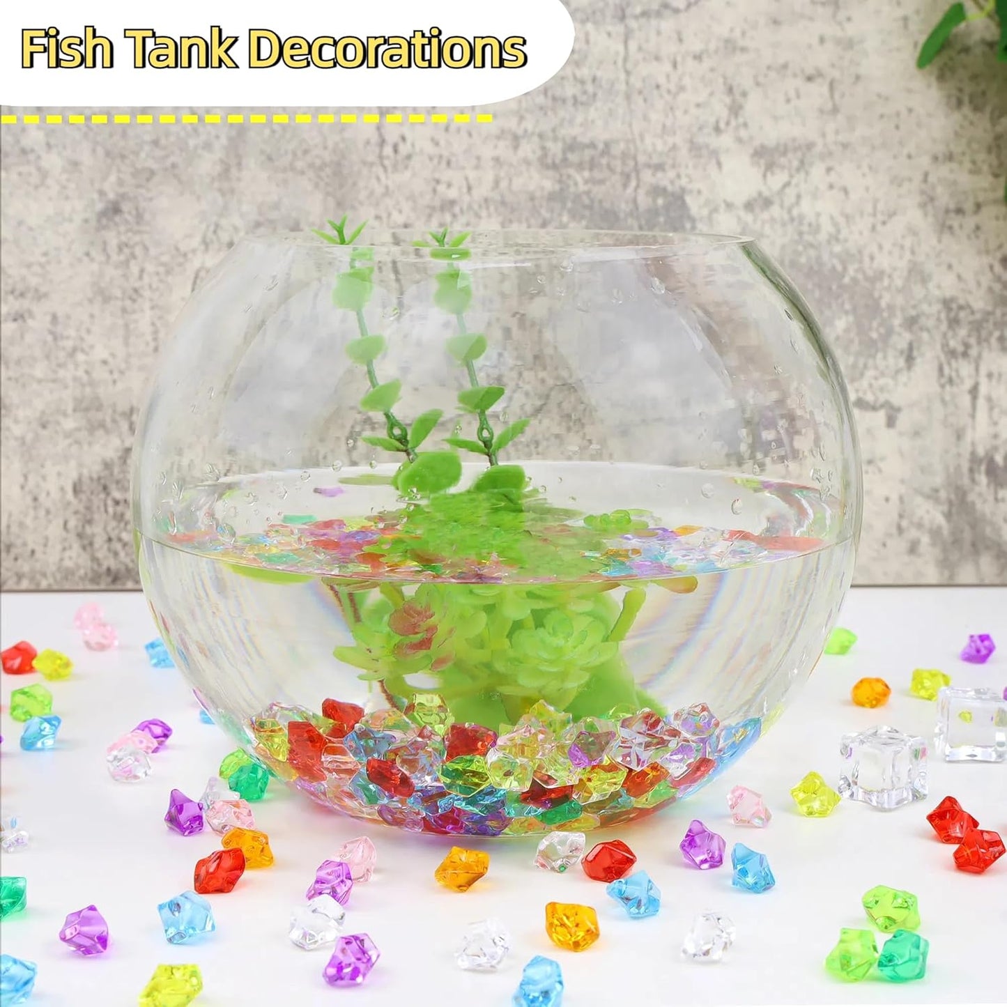 YATOJUZI 500pcs Fake Ice Cubes Purple Acrylic Crushed Rocks Vase Fillers Plastic Diamonds Gems for DIY Party Wedding Centerpiece Table Scatter Prop Display 0.5" (Only Purple)