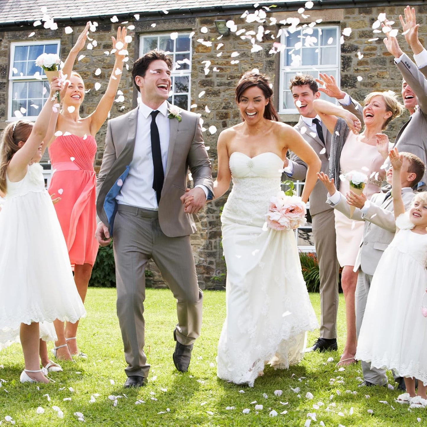 PATIKIL Dried Flower Confetti Cones, 30Pcs Paper Tapers Cone Holder with Dried Rose Petal / Sticker for Wedding Party Engagement Birthday DIY Decoration, Red