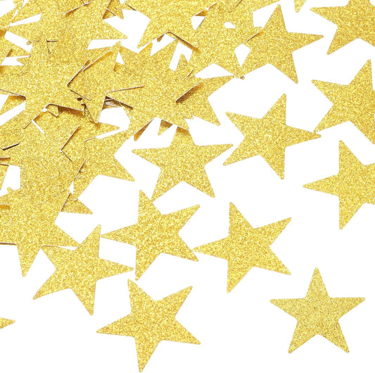 MECCANIXITY 250Pcs Heart Confetti Glitter Confetti Table Confetti Decor for Party Wedding Festival Decorations,1.18x1.18Inch,Light Gold