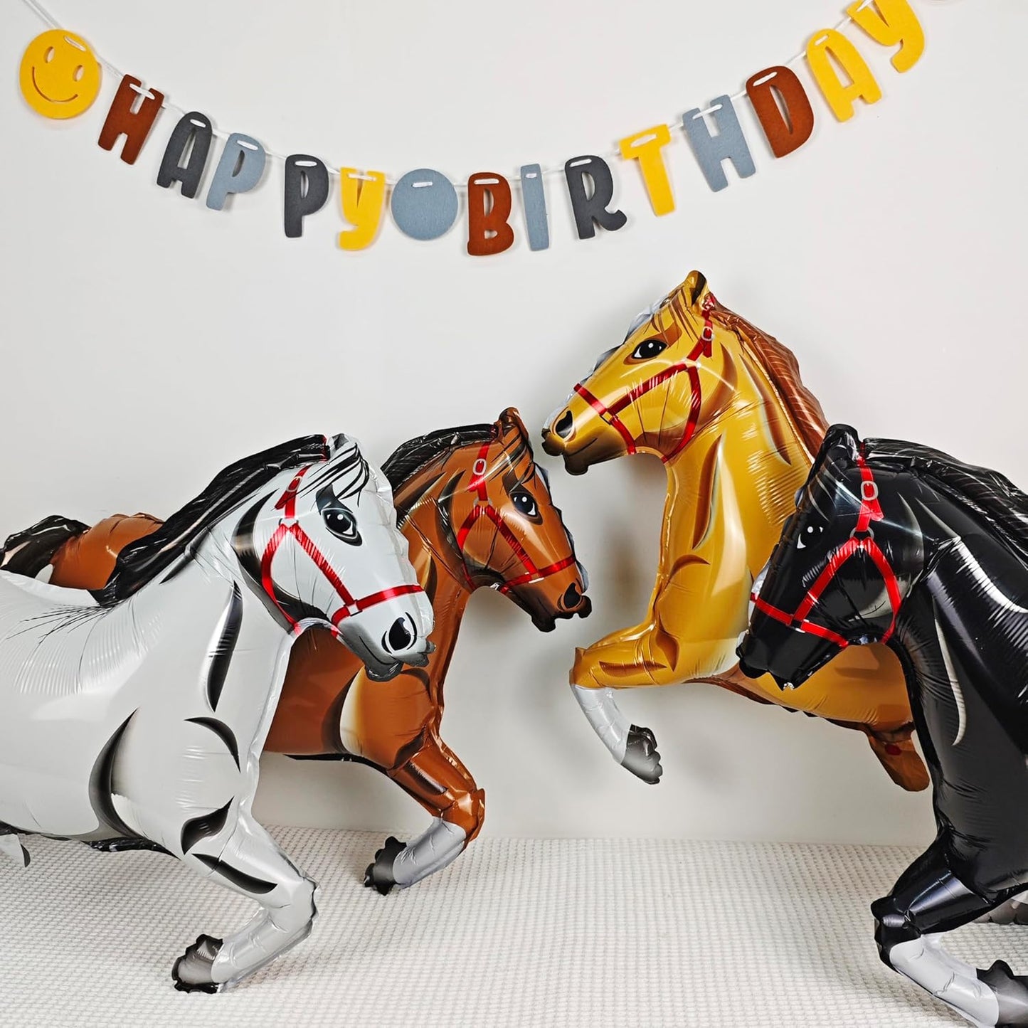 4PCS Giant Horse Balloon for Horse Themed Party Balloons gallant Horse Balloon Cowboy Birthday Party Decorations Supplies