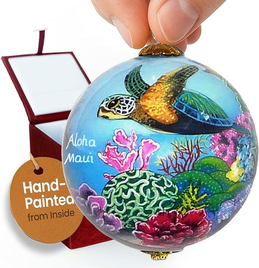 Collectible Maui Christmas Ornament: Corals and Sea Turtles CW/M