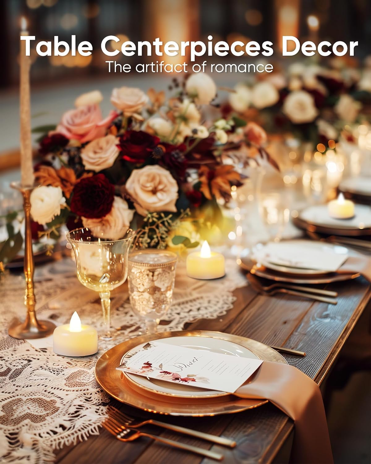 Amagic 150Pack Flameless LED Tea Lights Candles Battery Operated, Electric Fake Tealight Candles for Votive, Halloween, Christmas, Home Decor, Wedding, Table Decor (150Pack)