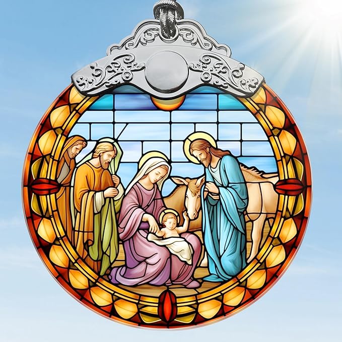 Nativity Christmas Ornaments - Nativity Ornaments for Christmas Tree - Christian & Religious Gifts - S077