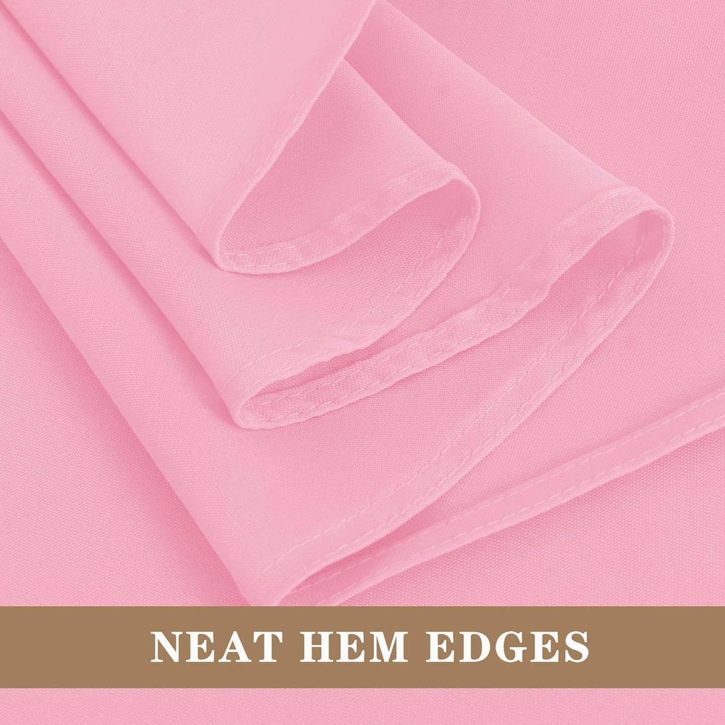 Fitable Pink Rectangle Tablecloths for 6 Foot Tables, 6 Pack - 70 x 108 Inches - Stain Resistant and Washable Table Clothes, Polyester Fabric Table Covers for Wedding, Party, Banquet, Buffect