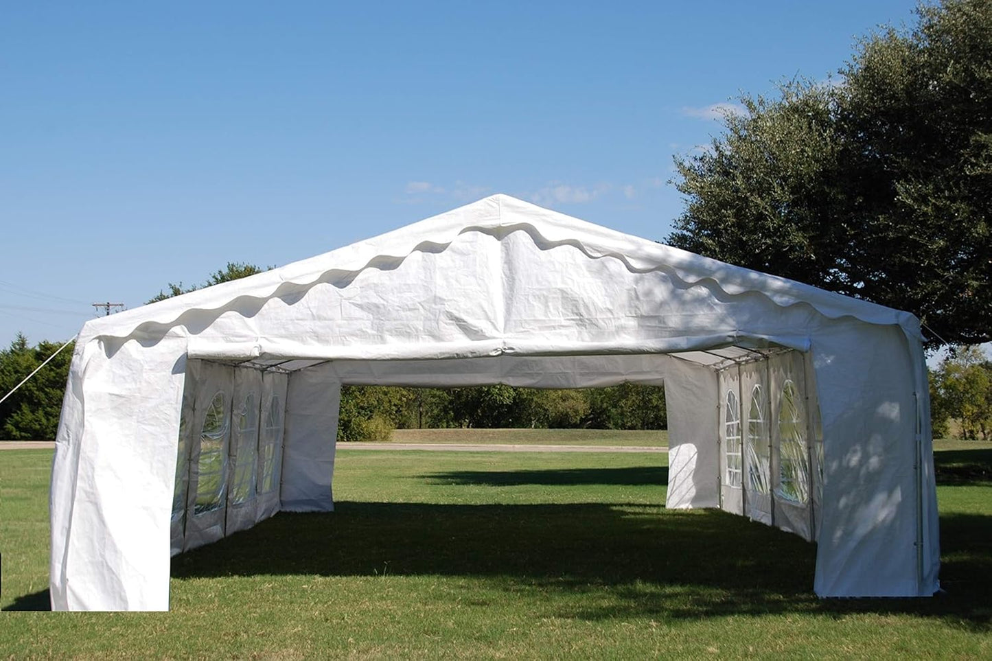 DELTA 32'x20' Budget PE Party Tent + (3) Long Storage Bags,Tents for Parties, Large Canopy Carpas para Fiestas, Big Wedding Party Event Tents with Waterproof Top for Patio Outdoor Garden Events