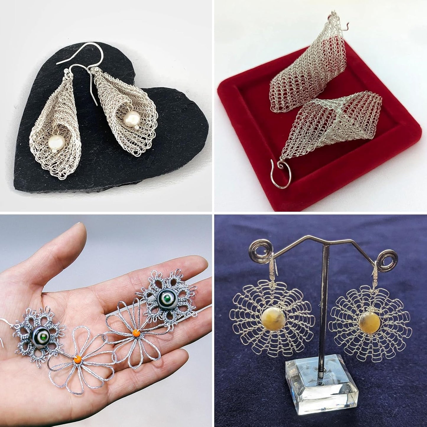 164FT Jewelry Wire 22 Gauge Tarnish-Resistant Copper Beading Wires Roll Bulk for DIY Crafts Jewelry Making, Silver Wire