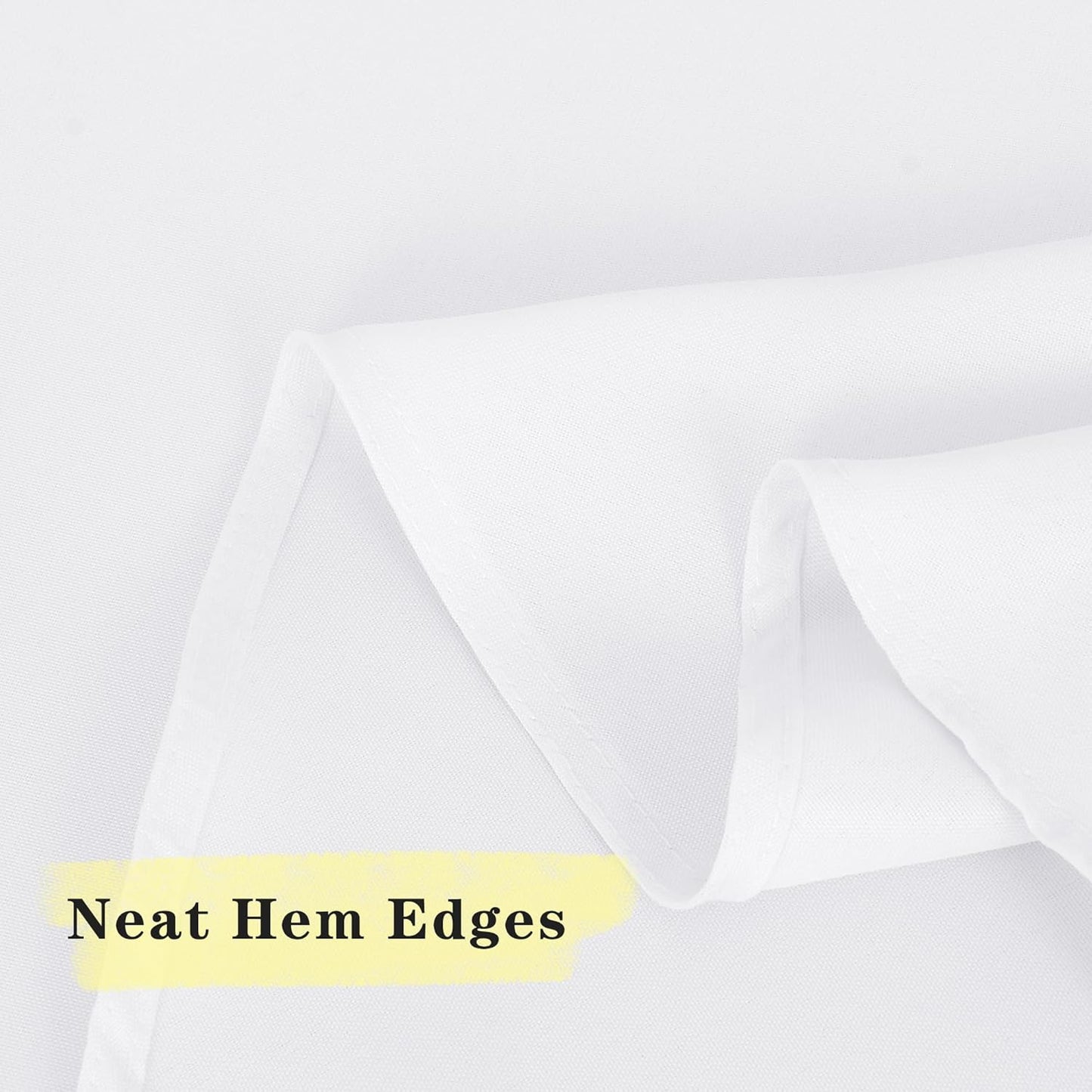 sancua 6 Pack Round Tablecloth 90 Inch White, Stain and Wrinkle Resistant Table Cloth - Washable Polyester Table Cover for Dining Tables, Buffet Parties and Camping