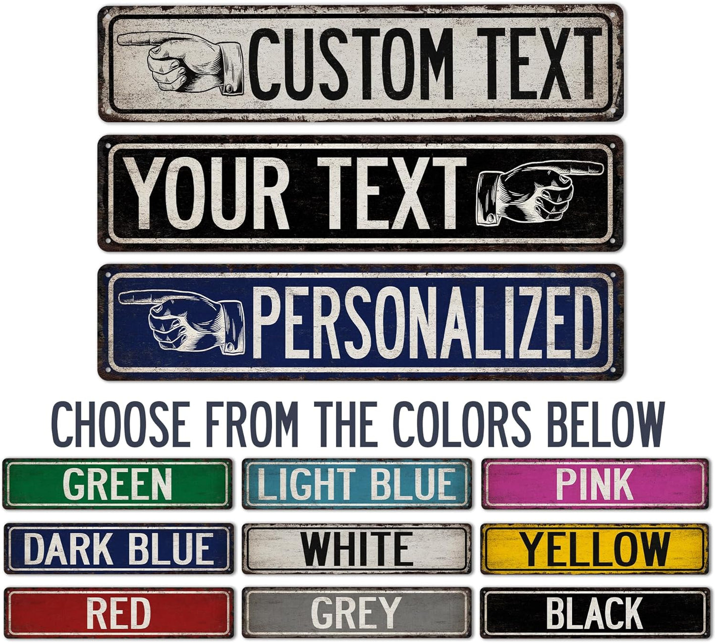 Custom Sign Customizable Sign Directional Sign This Way Sign - Made In USA - Street Signs For Bedroom Road Signs Personalized Metal Signs 104180015001