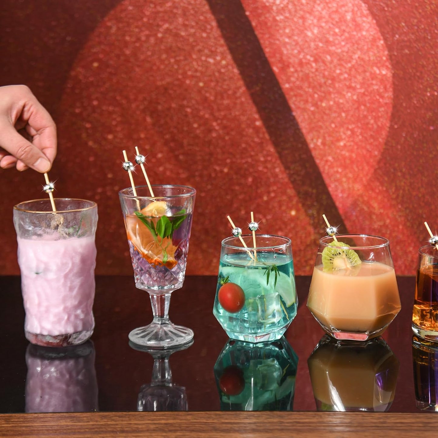 300 PCS Cocktail Picks Disco Ball Decor, Fancy Toothpicks for Appetizers, Bamboo Skewers for Appetizers,Drinks, Fruits, Disco Party Decorations. 4.7 Inch Long Silver Wooden Cocktail Sticks…