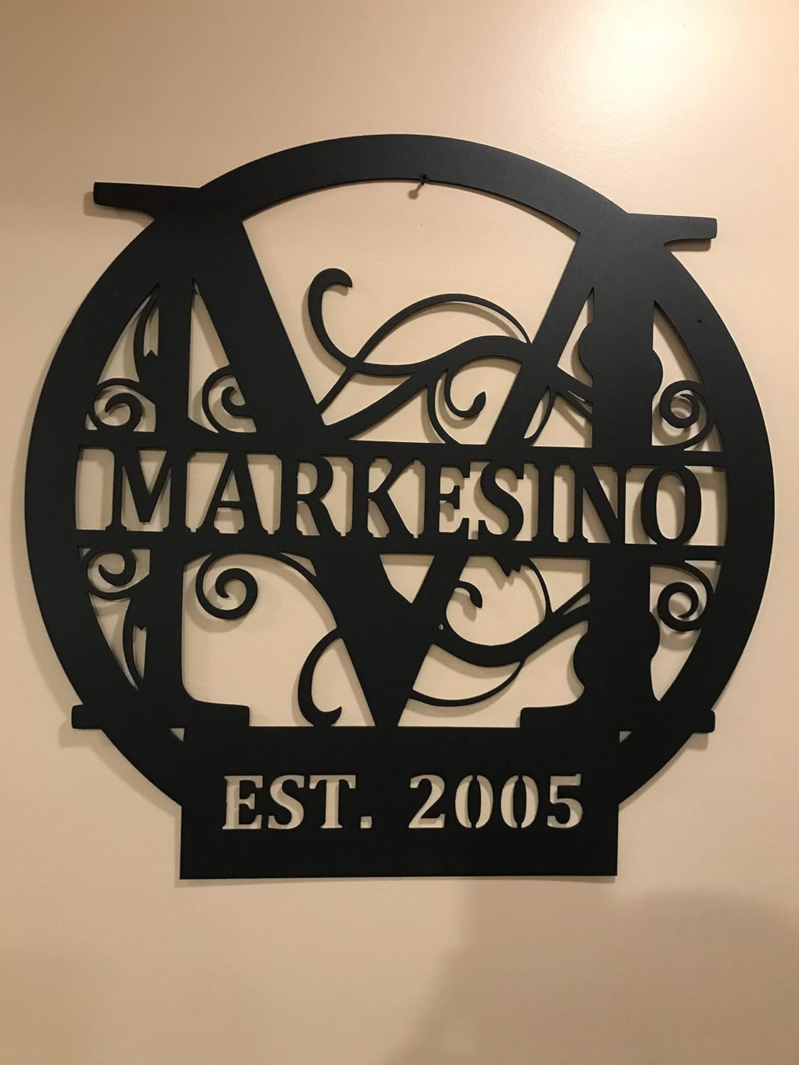 Personalized Metal Monogram Sign EST. Wedding Gift. Family Name Sign. Outdoor Name Sign. Anniversary. Last Name Sign. Metal Sign. Front Door.