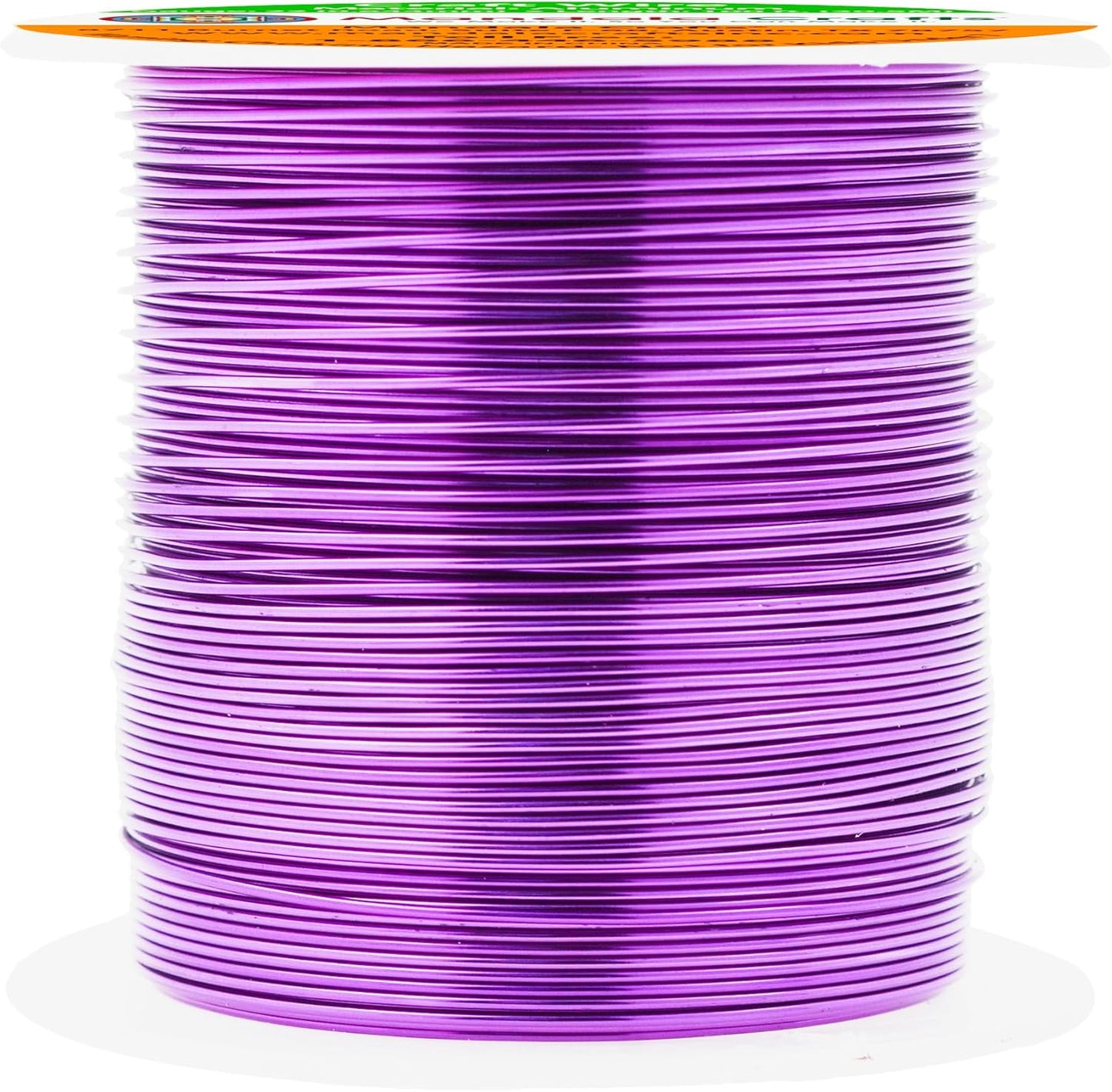 Mandala Crafts 22 Gauge Anodized Aluminum Craft Wire for Jewelry Making - 100 FT Colored Flexible Violet Wire - Bendable for Bonsai Armature Crafting Sculpting