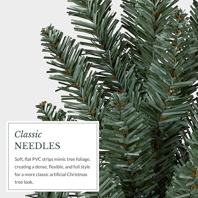 Balsam Hill 6.5ft Pre-Lit Classic Blue Spruce - Artificial Christmas Tree with 2,144+ Tips, 700 Clear LED Lights, Easy Plug Technology & Premium Stand for Indoor Holiday Decorating