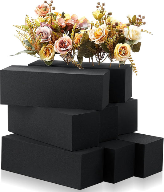 Lallisa 8 Pcs Reusable Floral Foam Blocks Water Weather Resistant Dry Floral Foam for Artificial Flower Arrangements Outdoor Flower Boxes Outside Hanging Planters Wedding Home Decor (9 x 3 x 3")