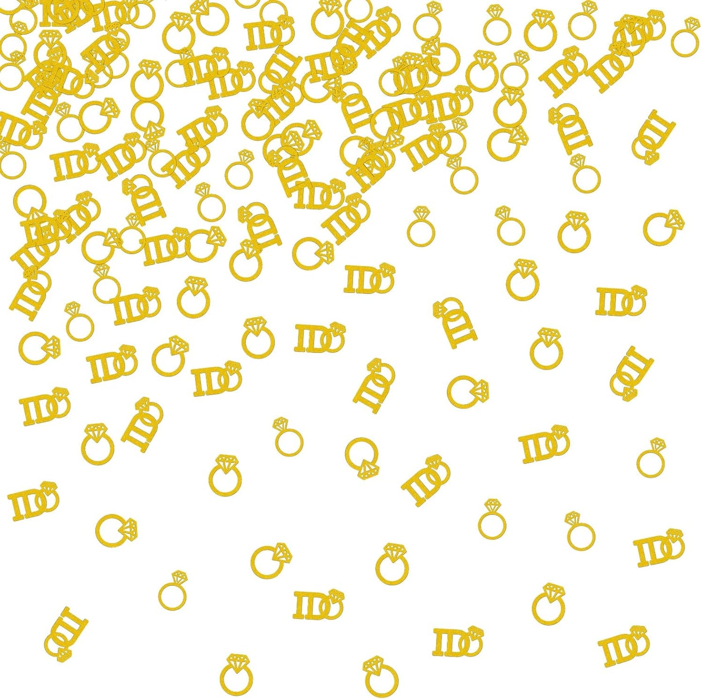 120 Pcs Wedding Confetti, Heart and Diamond Ring Shaped Confetti Decorations,I Do Engagement Party Table Scatter for Wedding or Engagement Decor.