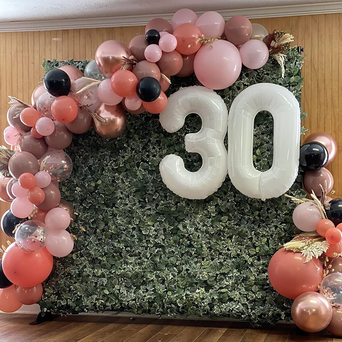 White 30 Number Balloons, 40 Inch Helium Foil Number 3 & 0 Balloons for 30 Year Old Birthday Decorations, Large Self Inflating Mylar Balloon for Men 30th Birthday Party Anniversary Decor Supplies