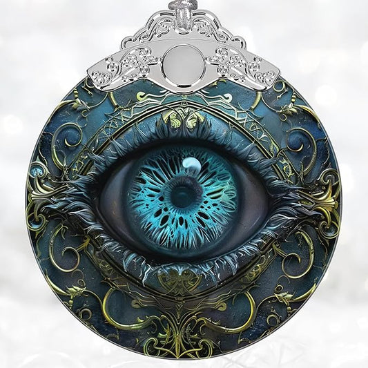 Christmas Decorations Ornaments, Stained Glass Ornament, Christmas Tree Ornaments, 2025 Gift Ornament, Xmas Gift for Friend Family Coworker - Mystical Eye