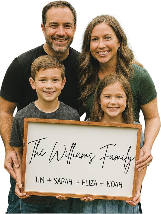 personalized home sign custom last name sign marriage ceremony decorations Newlywed gifts personalized family name sign custom last name wall decor (Family Sign)