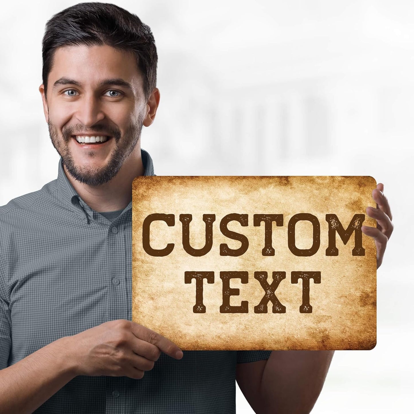 Custom Sign, Custom Street Sign, 11 Font Colors, 13 Font Styles, 4 Hole Options, 22 Sizes, 10x14 Inches, Rust Free DiBound, Fade Resistant, Made in USA by My Sign Center (Vintage)