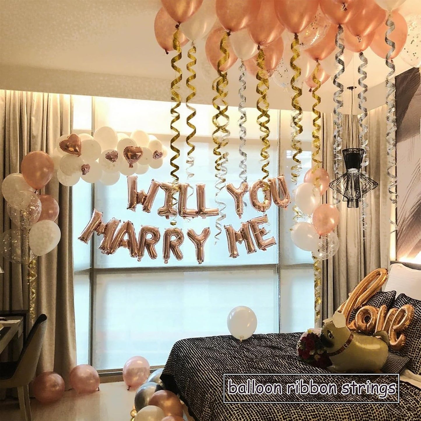 BEISHIDA Gold and Silver Curling Ribbons Balloon String Ribbons - 2 Pack 100 Yards for Gift Warppping Birthday Christmas Party Decorations