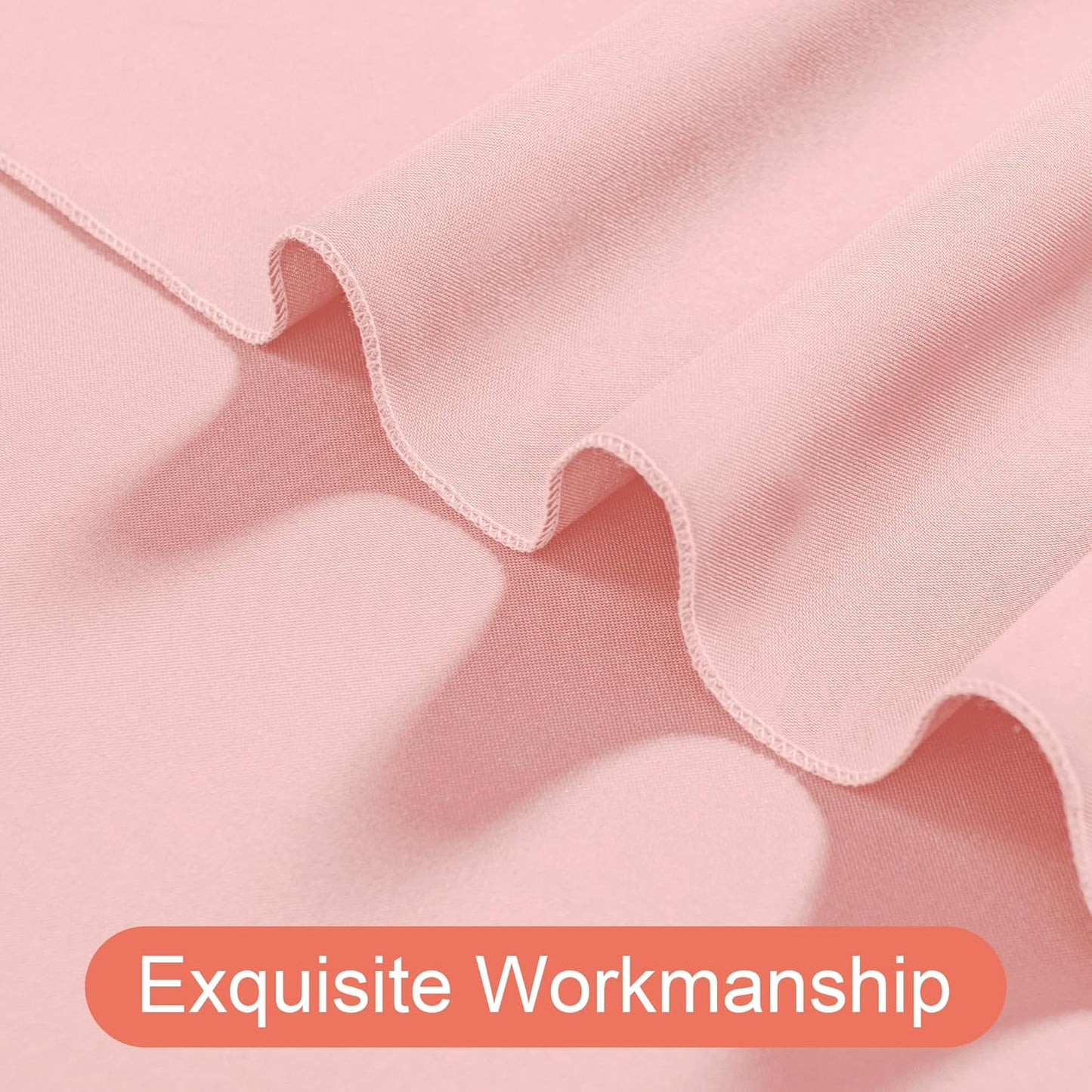 DWCN 10x8 FT Blush Pink Backdrop Curtains for Parties, Photography Backdrop Drapes with Rod Pockets for Wedding Decorations Stage Birthday Family Gatherings, 2 Panels 5ft x 8ft