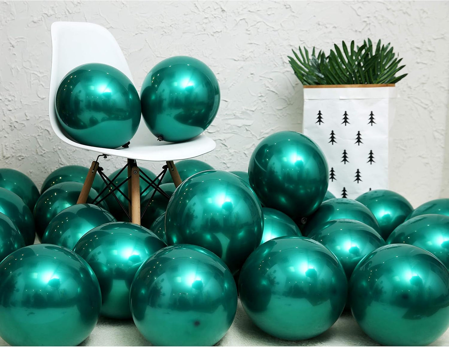 Emerald green balloons 50 pcs metallic green 12 inch chrome green balloons Double layer green balloons are more durable suitable for wedding birthday party balloon decorations