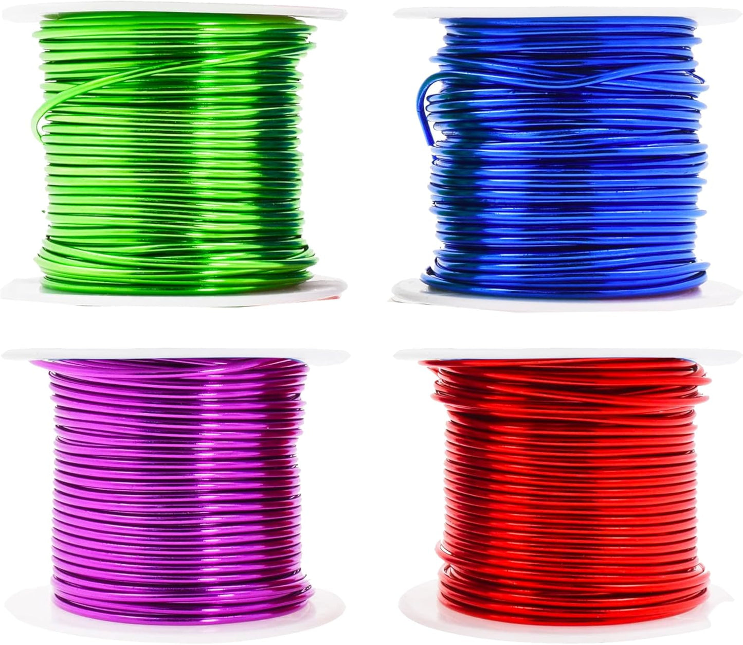Mandala Crafts 12 Gauge Anodized Aluminum Craft Wire for Jewelry Making - 240 FT Colored Flexible Rainbow Wire - Bendable for Bonsai Armature Crafting Sculpting