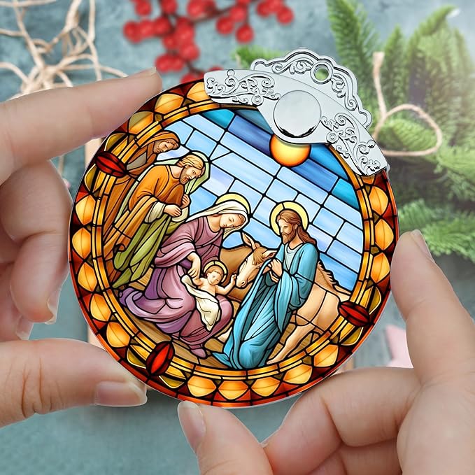 Nativity Christmas Ornaments - Nativity Ornaments for Christmas Tree - Christian & Religious Gifts - S077