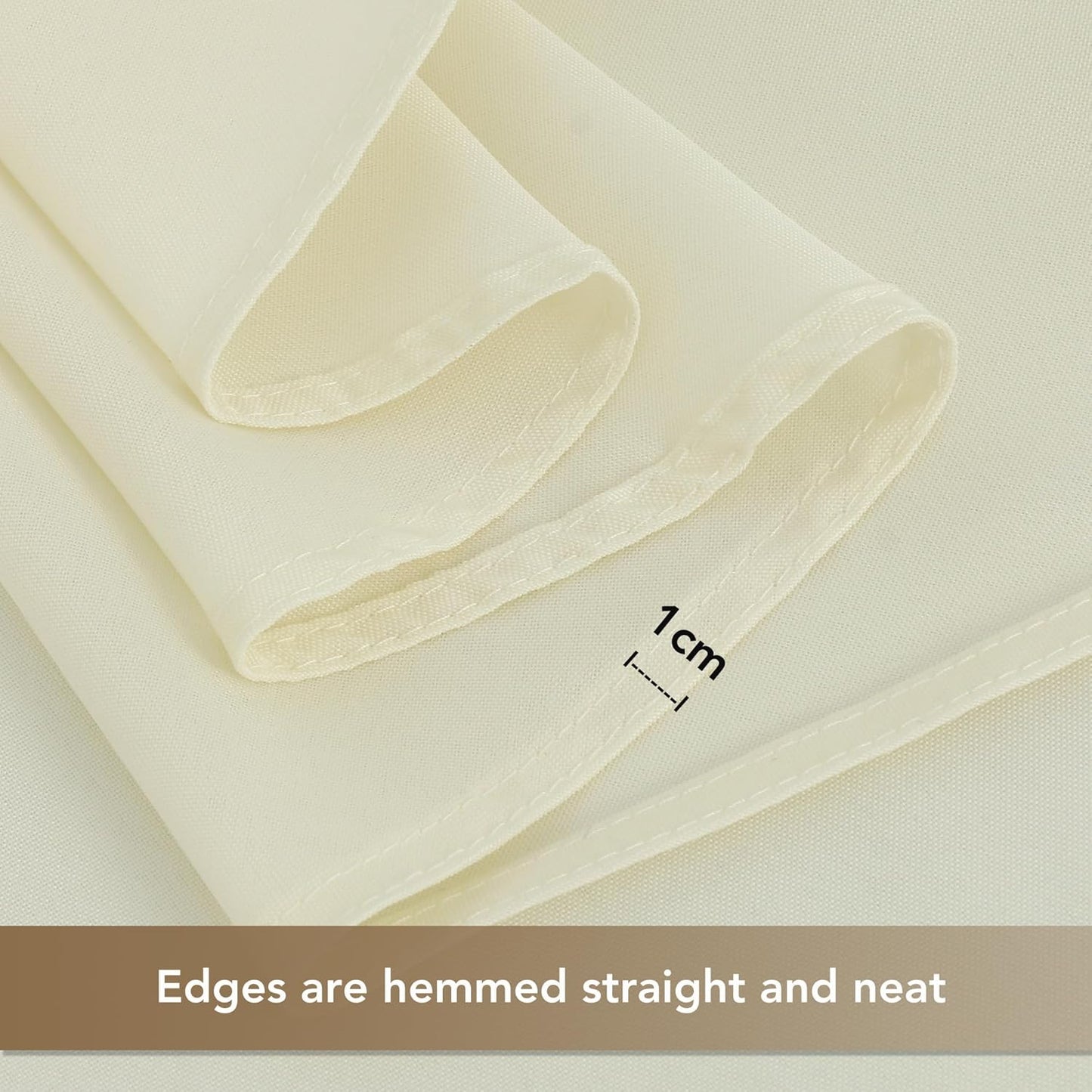 sancua Square Tablecloths 70x70 Inch, 2 Pack - Beige Fabric Table Cloth for Square or Round Tables, Washable Polyester Table Cover for Outdoor Party, Birthday, Decorative Display Tables