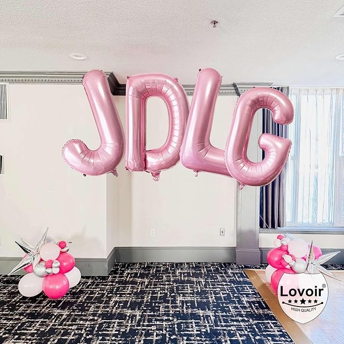 Pink Letter O Balloons, 40 Inch Pastel Pink Letter Balloons O Foil Mylar Helium Pink Letter Balloons for Birthday Party Supplies Anniversary Event Celebration Decorations Alphabet Pink O
