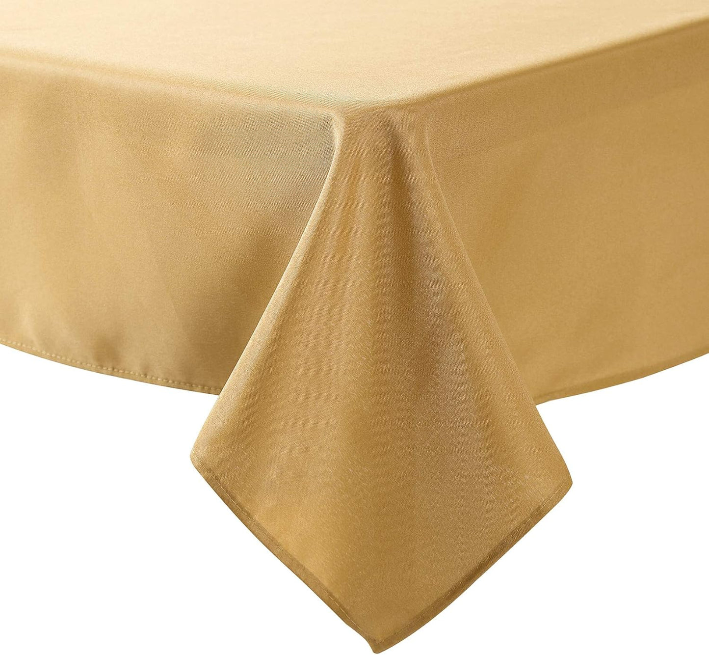 Cupuamon Square Tablecloth 70x70 inch Washable Polyester Fabric Table Cloth for Wedding Party Dining Banquet Decoration（70x70,Gold）