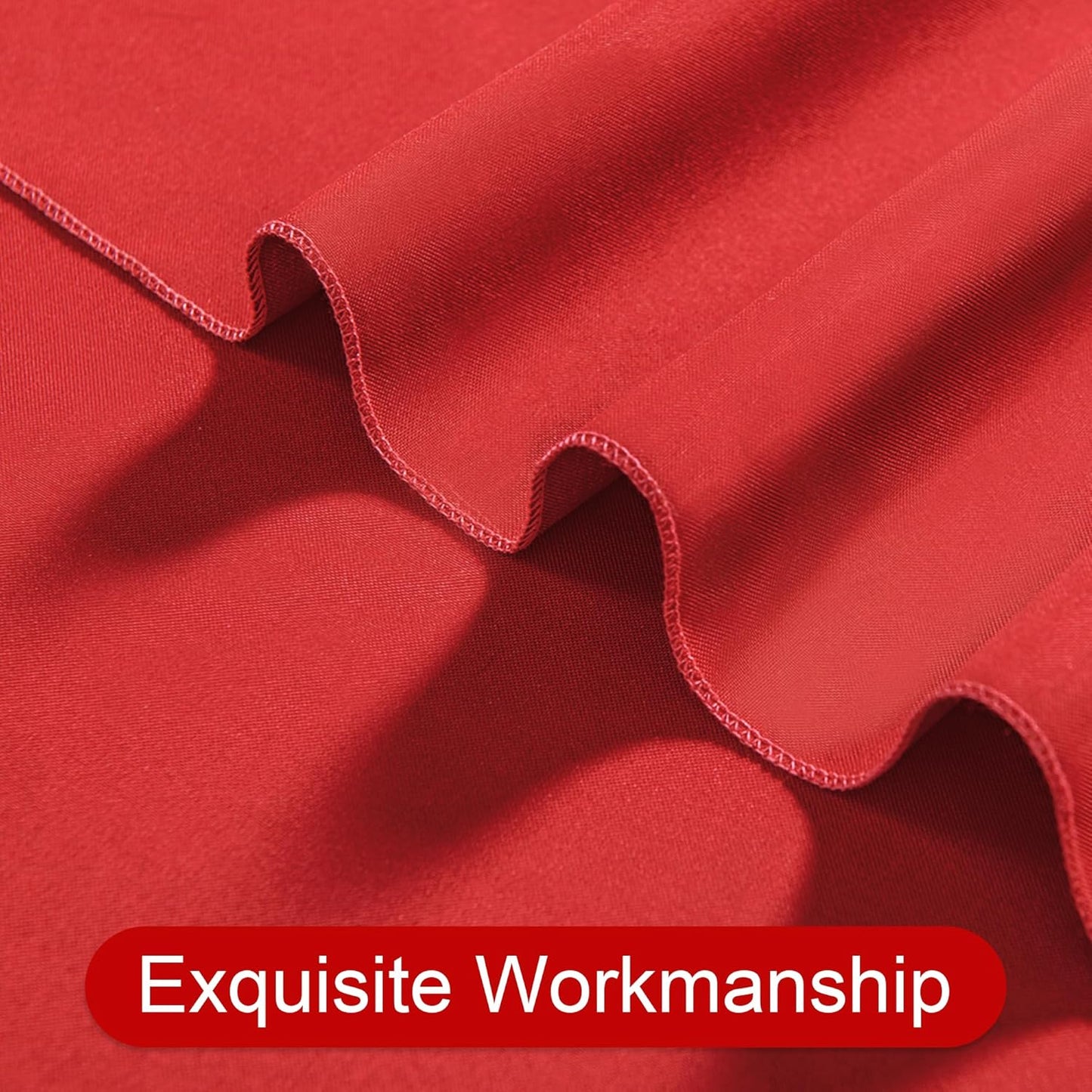 DWCN 10x7 FT Red Backdrop Curtains for Parties, Photography Backdrop Drapes with Rod Pockets for Wedding Decorations Stage Birthday Family Gatherings, 2 Panels 5ft x 7ft