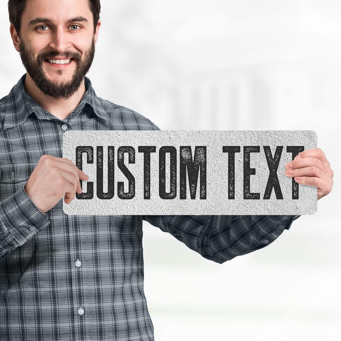 Custom Sign, Custom Street Sign, 11 Font Colors, 13 Font Styles, 4 Hole Options, 22 Sizes, 6x18 Inches, Rust Free DiBound, Fade Resistant, Made in USA by My Sign Center (Concrete)