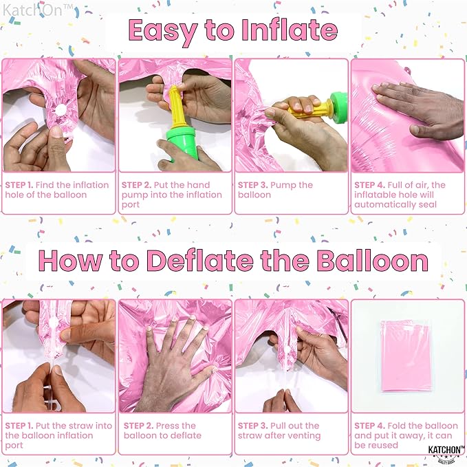 KatchOn, Giant Light Pink Number 8 Balloon - 40 Inch, Pink 8 Balloons for Birthday Girl | Number 8 Balloons for Birthdays | 8 Balloon Number for 8th Birthday Decorations for Girls | 8 Birthday Balloon