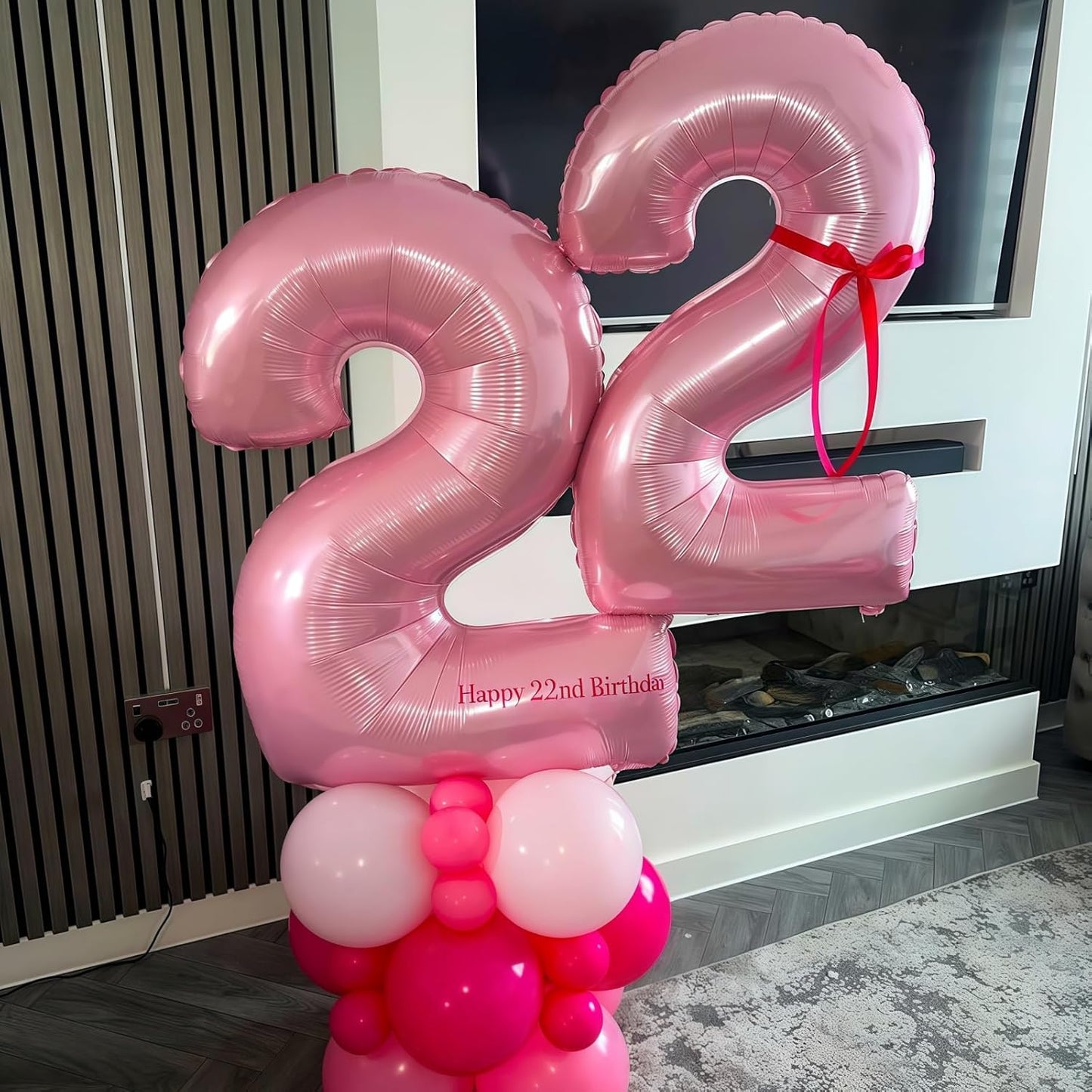 Pastel Pink 3 Balloon, Light Pink 3 Balloons Number,40 Inch Helium Foil Mylar Number 3 Balloon for Birthday Party
