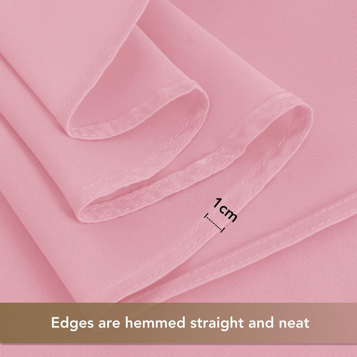 sancua Square Tablecloths 85x85 Inch, 2 Pack - Pink Fabric Table Cloth for Square or Round Tables, Washable Polyester Table Cover for Outdoor Party, Birthday, Buffet, Resturant