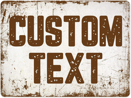 Custom Sign, Custom Street Sign, 11 Font Colors, 13 Font Styles, 4 Hole Options, 22 Sizes, 18x24 Inches, Rust Free DiBound, Fade Resistant, Made in USA by My Sign Center (Rustic)