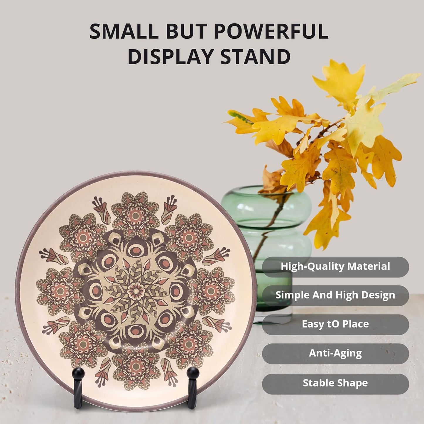 3 Pack 4.5inch YCLYC Picture Stands for Display, Black Metal Plate Stands for Display - Decorative Plate Stand, Plate Holder Display Stand, Picture Frame Stand - Plate Display Stands for Picture Stand