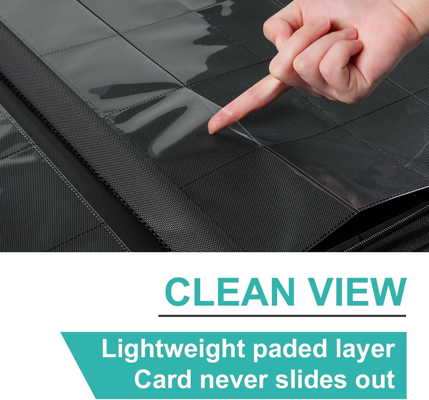 GEAoffice Premium 1000 Trading Card Binder, Large Side Loading 16 Pocket Card Collection Binder Album Folder for MTG, TCG & Sports, Turquoise