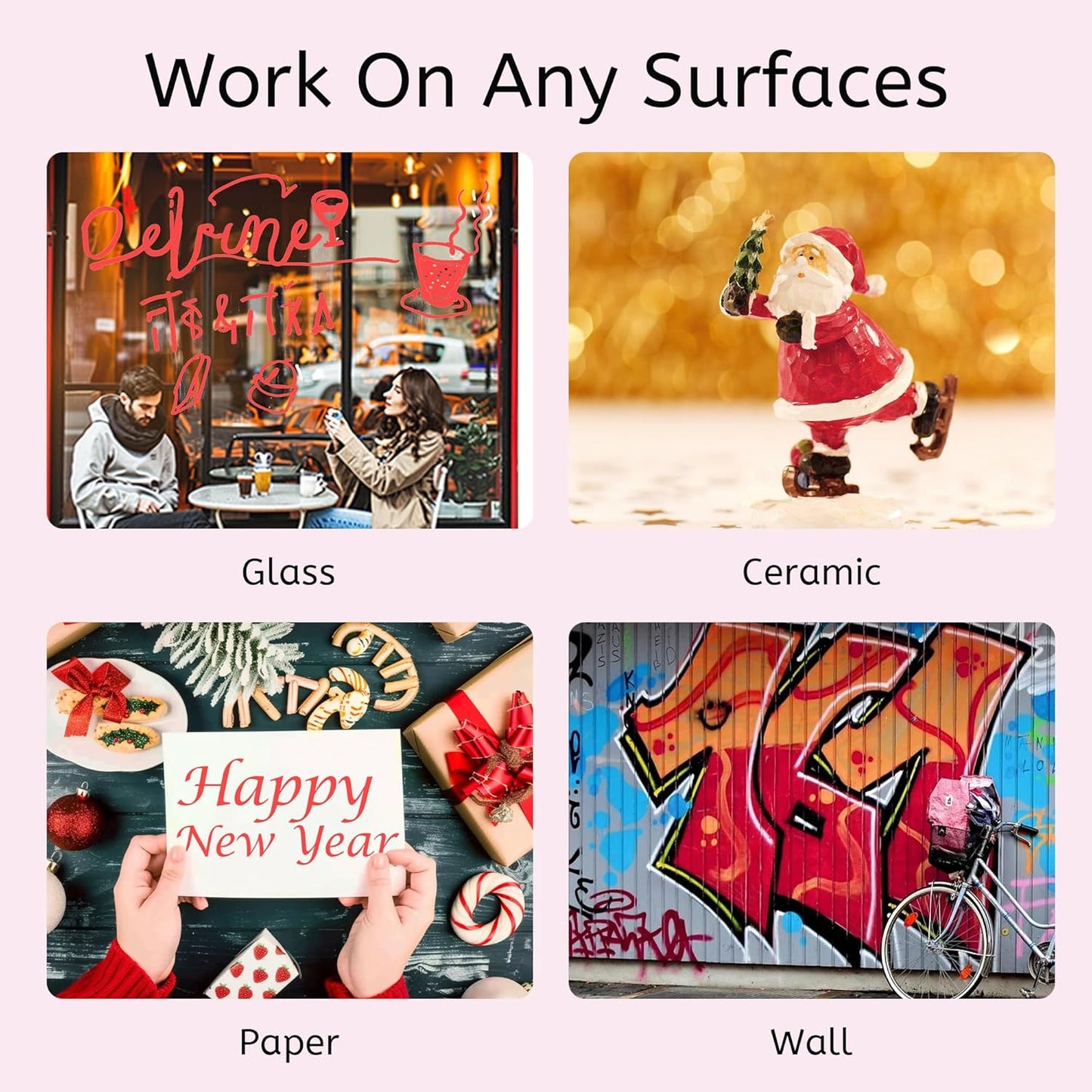 3 Pcs Red Jumbo Permanent Markers: 15mm Wide Tip Thick Acrylic Paint Pen Large Calligraphy Marker for Rock Painting, Poster, Sign, Canvas, Glass, Wood, Ceramic