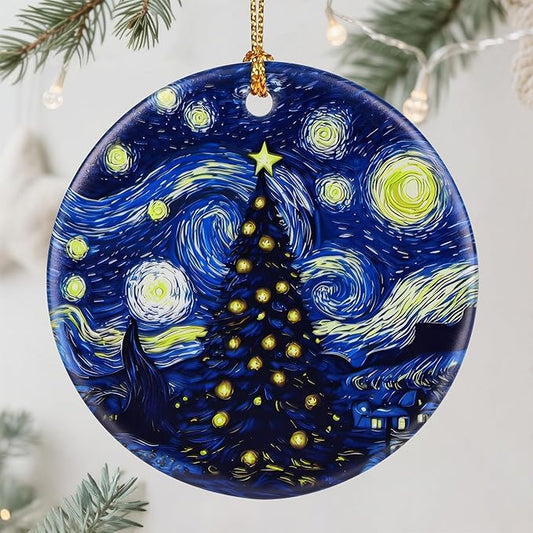 Starry Night Ornament – Christmas Ornament, Christmas Tree Decor, & Perfect Holiday Decor - Van Goghs Keepsake | Art Lover Gift, Gifts for Friends