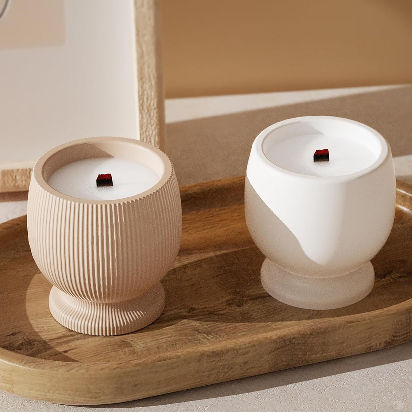 Bottle Resin Mold Candle Holder - Resin Casting Silicone Molds for Home Decor & Candle Making Wave Spiral Mold