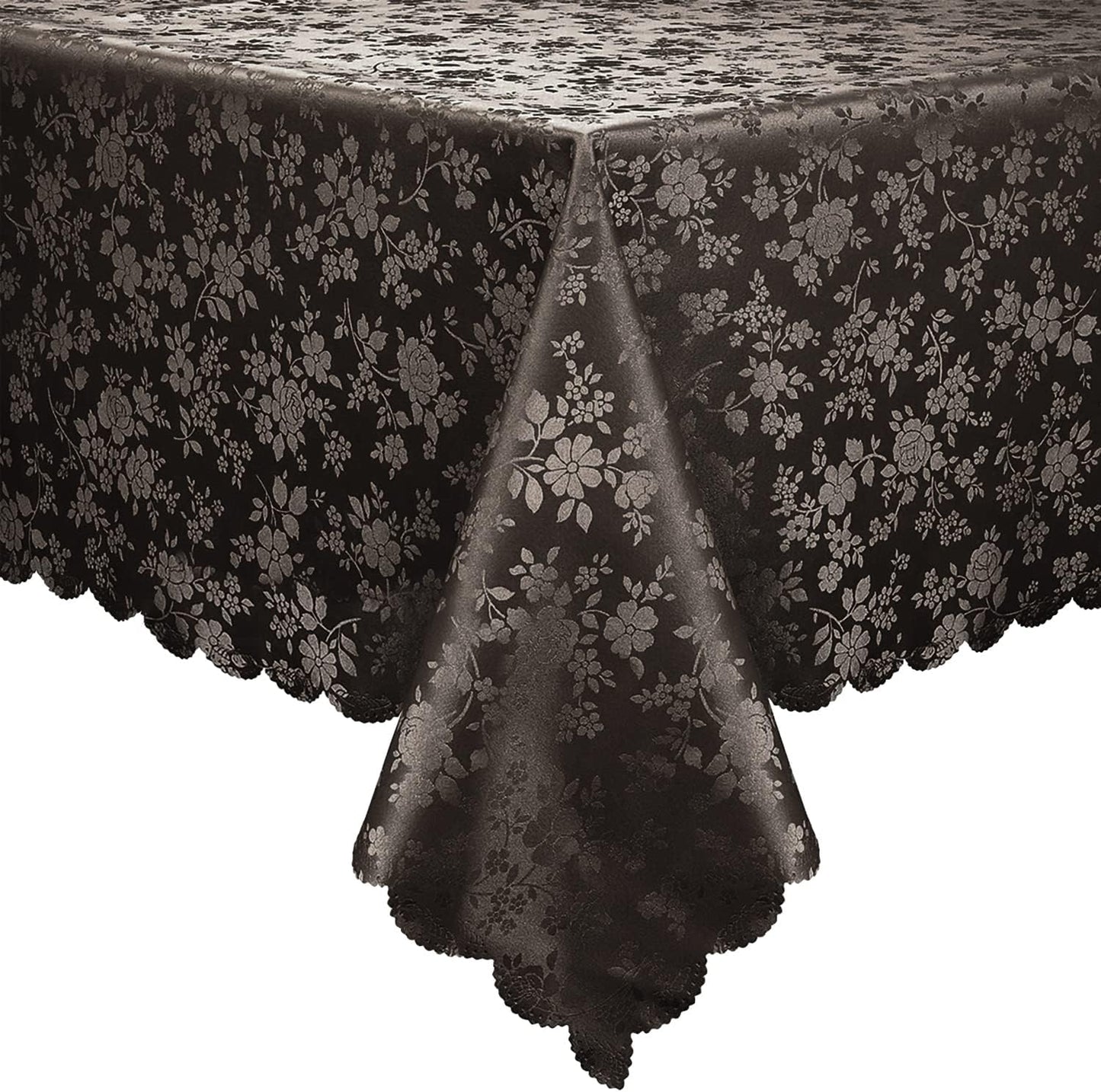 Smiry Rectangle Table Cloth, Waterproof Heavy Duty Vinyl Tablecloths, Wipeable Washable Table Cover for Kitchen and Dining Room (Coffee, 60" X 140")