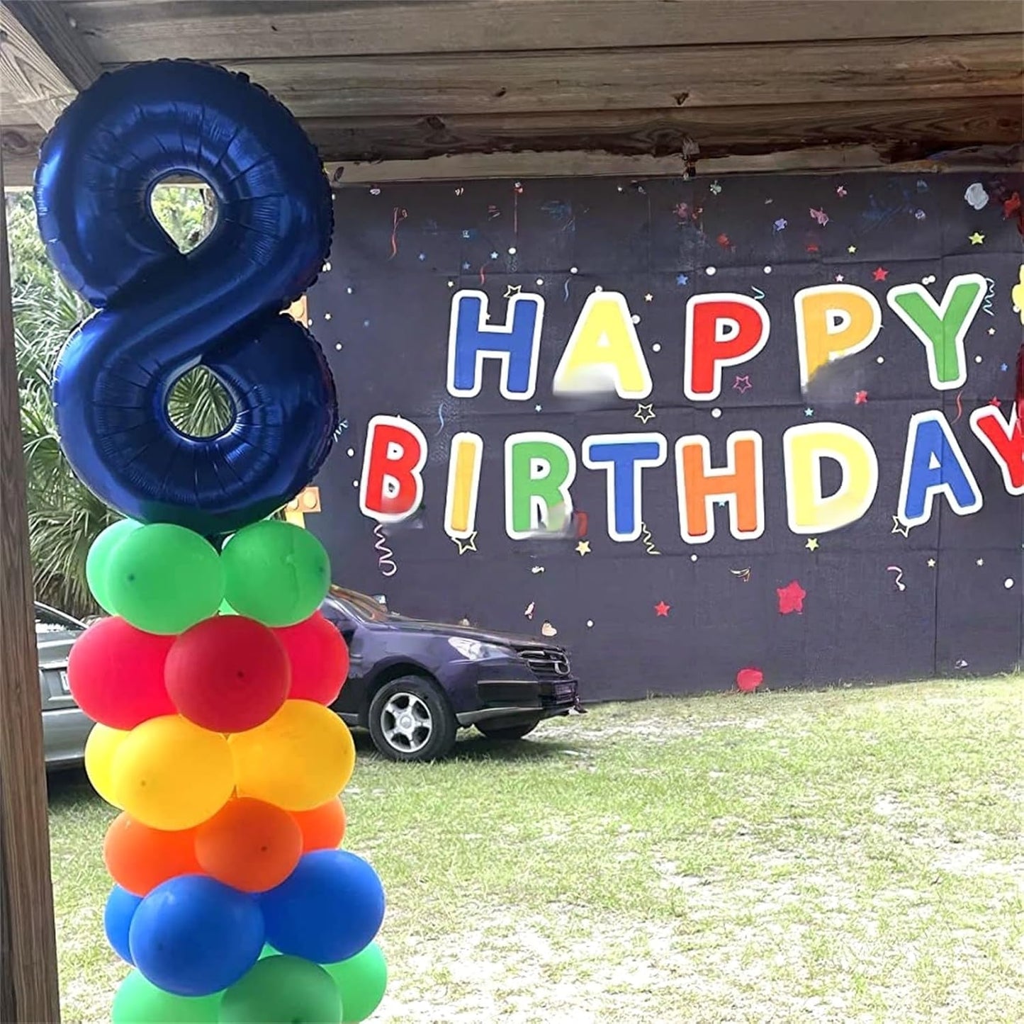 40'' Navy Blue Number 7 Balloon, Self Inflating Foil Number Balloons Set 0-9, Dark Blue Digital 7 Helium Balloon for Boys 7th Birthday Graduation Party Decorations Anniversary Supplies