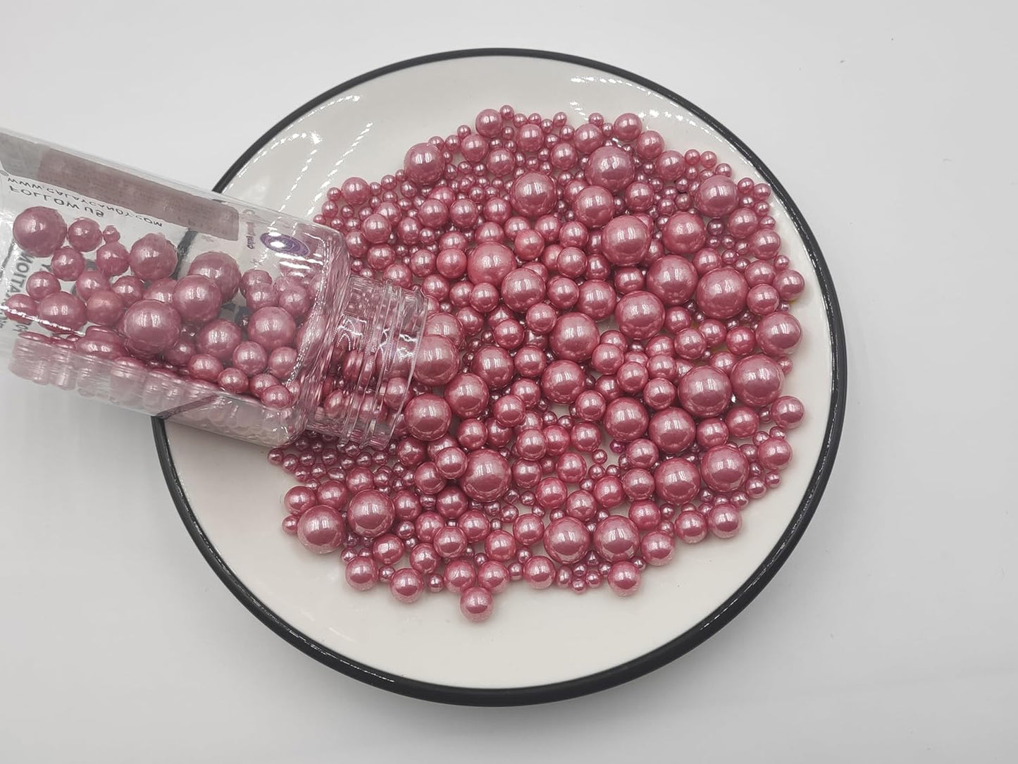 Edible Rose gold Pearls Sugar Sprinkles 120g/4.23 oz, Mix size Candy Pearl for Cake Decorating and Cupcake Toppers, Cookie Decorations Topping, Wedding Shower Party Valentines Halloween Christmas