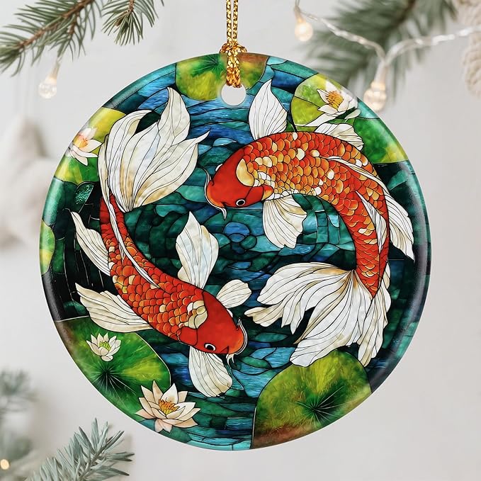 Koi Fish Ornament – Christmas Ornament, Christmas Tree Decor, & Perfect Holiday Decor | Koi Fish Lover Gift, Gifts for Friends