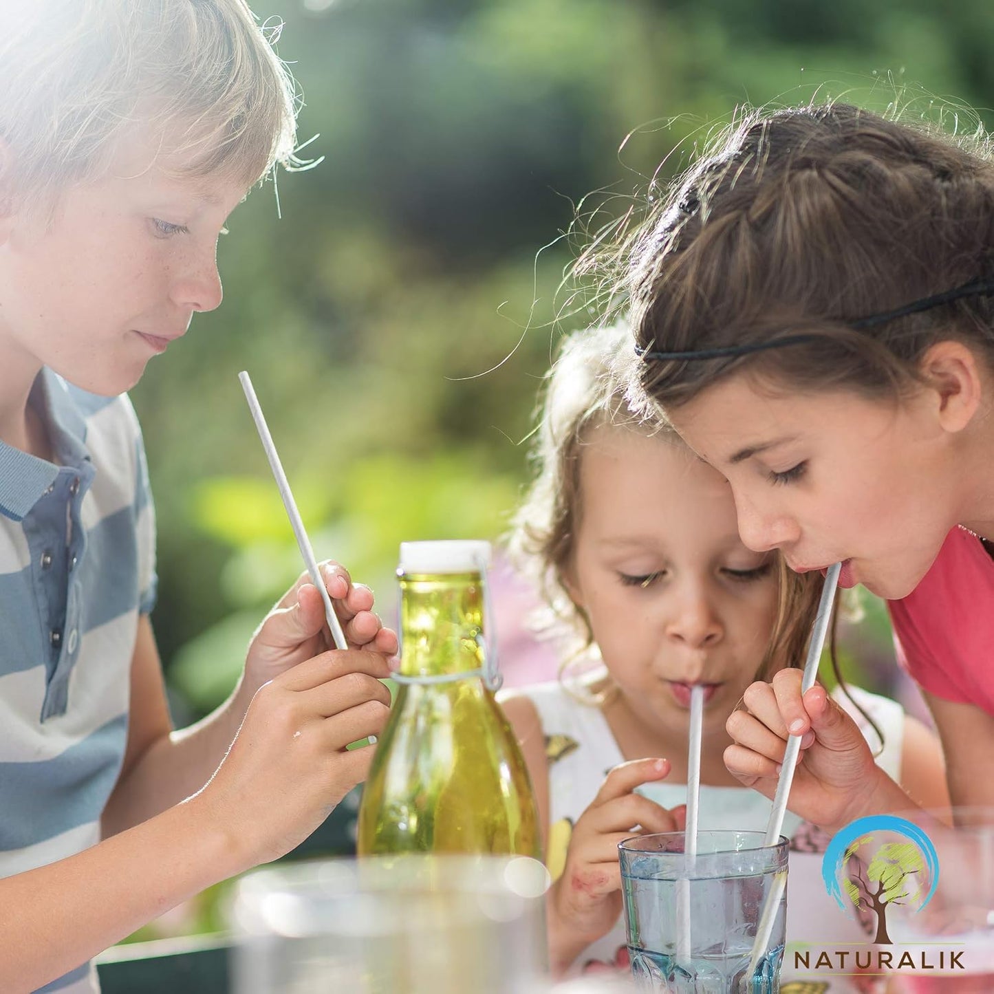 300/1000-Pack Extra Durable White Paper Straws Biodegradable- Premium Eco-Friendly Paper Straws Bulk- Drinking Straws for Juices, Restaurants and Party supplies, 7.7" (White, 300ct)