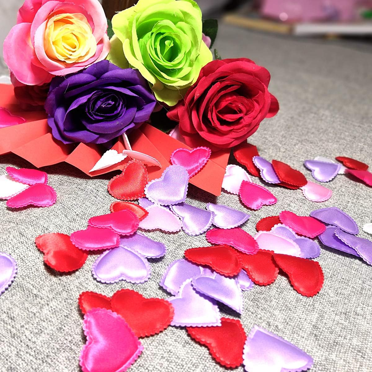 Heart Confetti Decoration - Romantic Decor for Valentine's Day,Mother's Day,Birthday,Anniversary,Thanksgiving,Christmas,New Year (400PCS Mix)