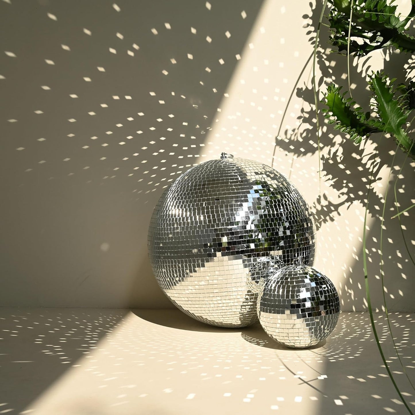 Yescom 24" Large Disco Ball Mirror Big Hanging Glass Decoration for 70s 80s Party Events Wedding DJ Dance Club Bar Stage Lighting Business Holiday Home Decor Silver