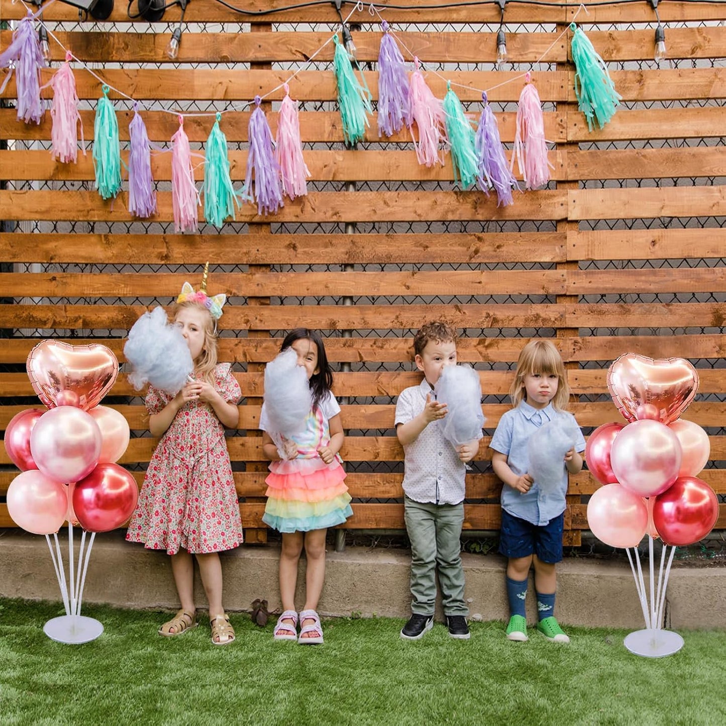 10 Set Balloon Stand Kit - Balloon Sticks With Base for Table Balloon Centerpiece Decorations for Birthday Graduation Gender Reveal Baby Shower Party Decorations